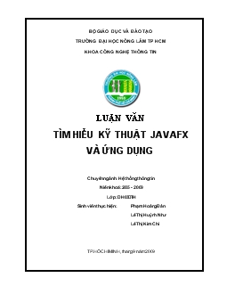 Luận văn Tìm hiểu kỹ thuật JAVAFX và ứng dụng