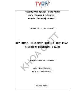 Luận văn Xây dựng hệ chuyên gia hỗ trợ phân tích hoạt động kinh doanh