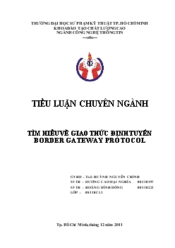 Tiểu luận Tìm hiểu về giao thức định tuyến border gateway protocol