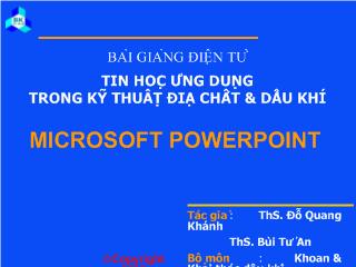 Bài giảng điện tử Microsoft Powerpoint