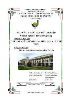 Báo cáo Thiết kế - Xây dựng phần mềm quản lý thư viện