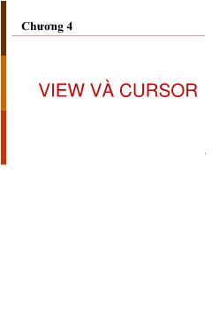 Chuyên đề View và Cursor