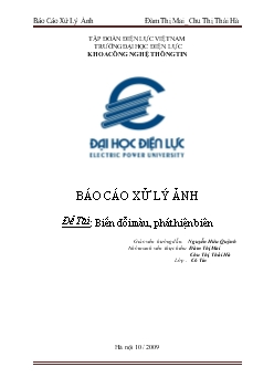 Đề tài Biến đổi màu, phát hiện biên