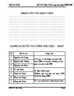 Đề tài Máy CNC trong hệ thống FMS/CIM