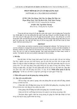 Đề tài Phần mềm quản lý căn hộ giảng dạy