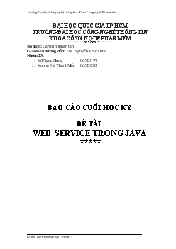 Đề tài Web service trong Java