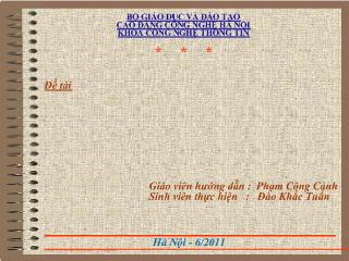 Đề tài Xây dựng hệ thống mạng LAN phòng máy 210 trường cao đẳng công nghệ Hà Nội