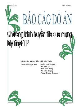 Đồ án Chương trình truyền file qua mạng MyTinyFTP