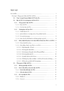 Đồ án Chuyển đổi giao thức IPv4 sang IPv6