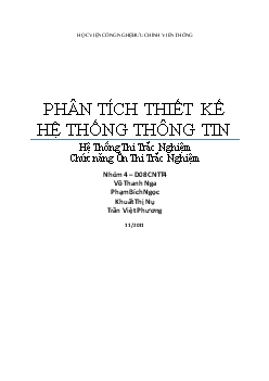 Đồ án Hệ thống thi trắc nghiệm chức năng ôn thi trắc nghiệm