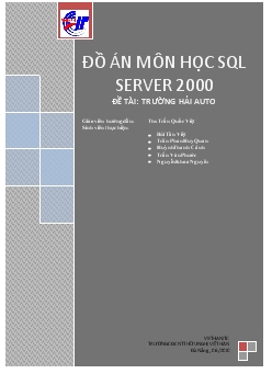 Đồ án Quản trị SQL Server 2000-Trường Hải Auto