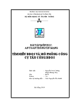 Đồ án Tìm hiểu DDOS và mô phỏng công cụ tấn công DDOS