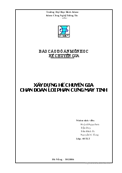 Đồ án Xây dựng hệ chuyên gia chẩn đoán lỗi phần cứng máy tính