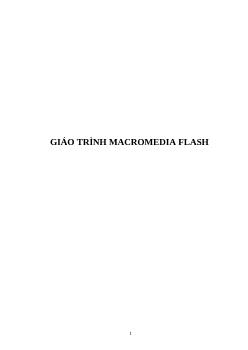 Giáo trình Macromedia flash