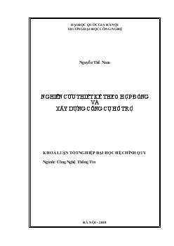 Khóa luận Nghiên cứu thiết kế theo hợp đồng và xây dựng công cụ hỗ trợ