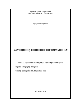 Khóa luận Xây dựng hệ thống đọc tin trên mobile