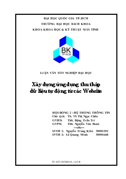 Luận văn Xây dựng ứng dụng thu thập dữ liệu tự động từ các Website