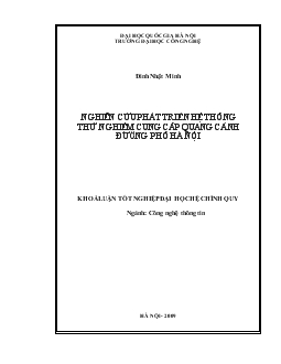 Nghiên cứu phát triển hệ thống thử nghiệm cung cấp quang cảnh đường phố Hà Nội