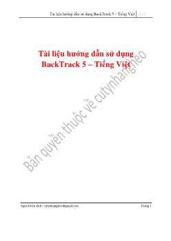 Tài liệu hướng dẫn sử dụng BackTrack5