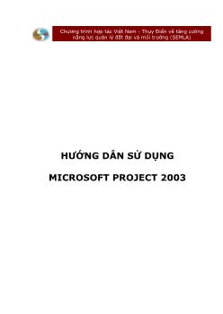 Ứng dụng Microsoft Project 2003 trong quản lý dự án