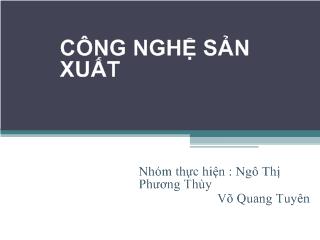 Đề tài Công nghệ sản xuất methanol