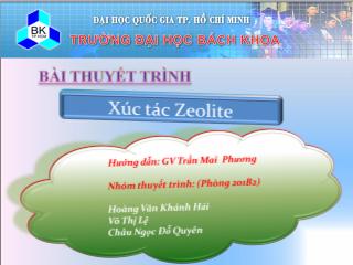 Đề tài Xúc tác Zeolite