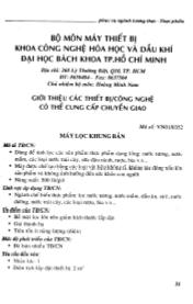 Giáo trình Bộ môn máy thiết bị: Giới thiệu các thiết bị / công nghệ có thể cung cấp chuyển giao