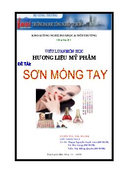 Tiểu luận Tìm hiểu về sơn móng tay