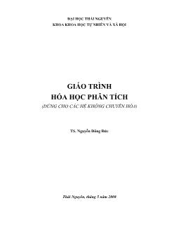 Giáo trình Hóa học phân tích ( dùng cho các hệ không chuyên hóa)