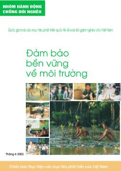 Quốc gia hóa các mục tiêu phát triển quốc tế về xóa đói giảm nghèo cho Việt Nam - Đảm bảo bền vững về môi trường