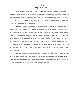 Chuyên đề Kháng sinh: Phân loại, cơ chế tác động và nguyên tắc sử dụng