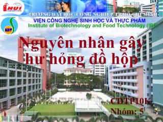 Đề tài Nguyên nhân gây hư hỏng đồ hộp