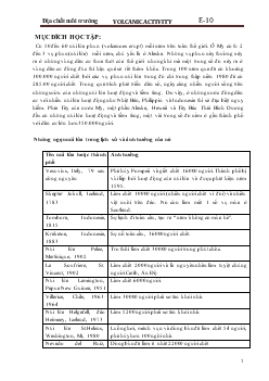 Đề tài Phân tích hoạt động núi lửa
