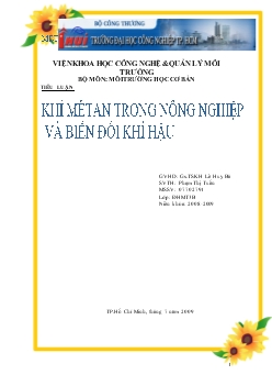 Tiểu luận Khí mê tan trong nông nghiệp và biến đổi khí hậu