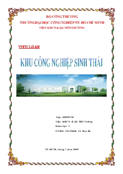 Tiểu luận Khu công nghiệp sinh thái