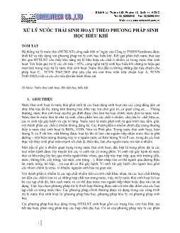 Xử lý nước thải sinh hoạt theo phương pháp sinh học hiếu khí