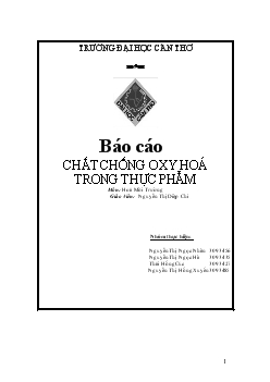 Báo cáo Chất chống oxi hóa trong thực phẩm