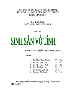 Đề tài Sinh sản vô tính