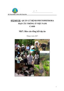 Báo cáo Quản lý bệnh Phytophthora hại cây trồng ở Việt Nam CARD