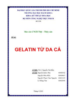 Đề tài Gelatin từ da cá