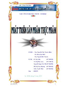 Đề tài Phát triển sản phẩm thực phẩm: Đồ hộp cá sốt chanh dây