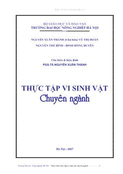 Thực tập vi sinh vật chuyên ngành