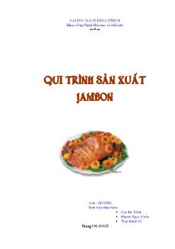 Tiểu luận Qui trình sản xuất Jambon