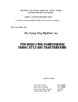 Chuyên đề Ứng dụng công nghệ sinh học trong xử lý dầu tràn trên biển