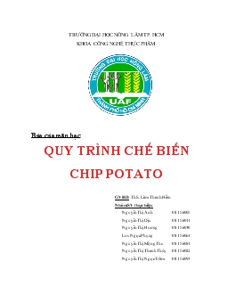 Đề tài Quy trình chế biến Chip Potato