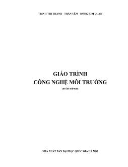 Giáo trình Công nghệ môi trường