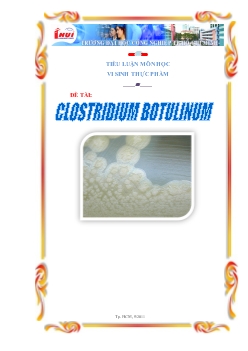Tiểu luận Tìm hiểu về vi khuẩn Clostridium Botulinum gây bệnh trong thực phẩm và độc tố Botulin
