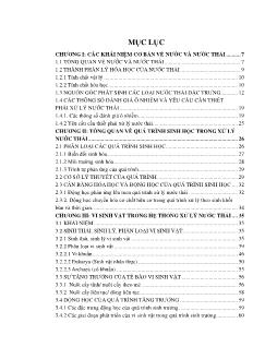 Đồ án Xử lí nước thải bằng phương pháp sinh học