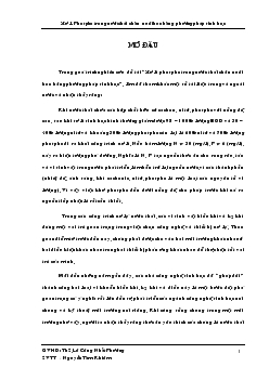 Đồ án Xử lý phospho trong nước thải chăn nuôi heo bằng phương pháp sinh học