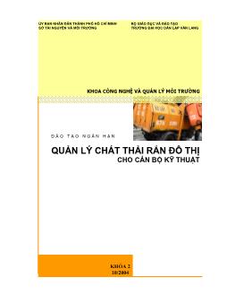 Giáo trình Quản lý chất thải rắn đô thị